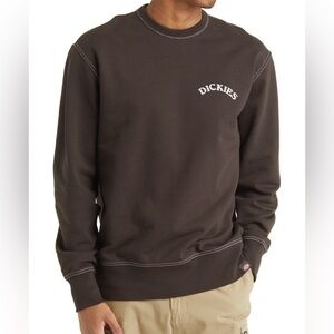 Dickies Beavertown Crew Sweatshirt in Brown Embroidered Brand Logo